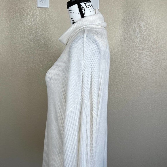 Sanctuary white top women tunic ribbed cowl neck long sleeve Size M softgirl - Picture 11 of 12